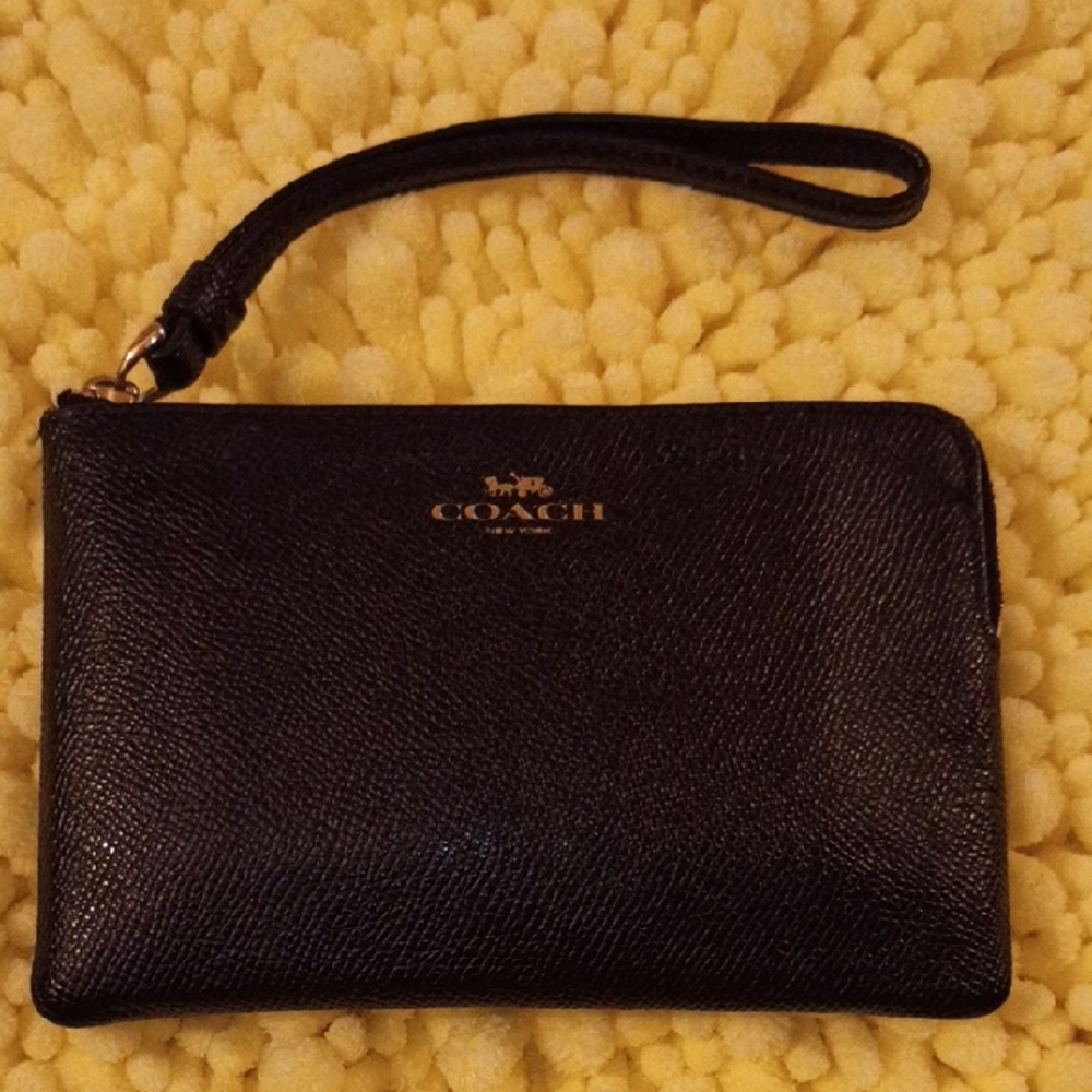 Coach Black Wristlet Wallet